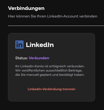 LinkedIn verbunden